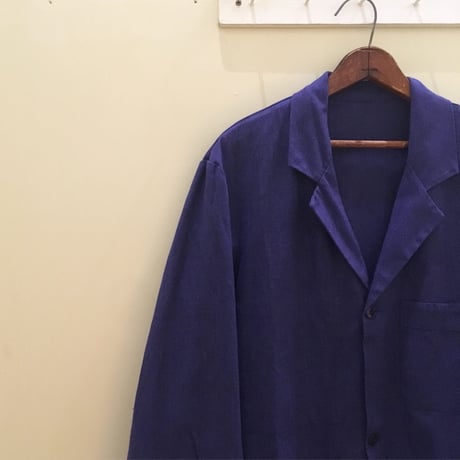 1950's〜 French Unknown Blue Chambray Atelier Coat Deadstock