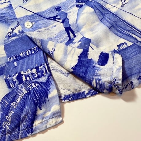 1950's DISTINCTIVE Sportswear Rayon Hawaian S/S Shirt