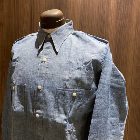 1950's Unknown Chambray L/S Shirt Deadstock