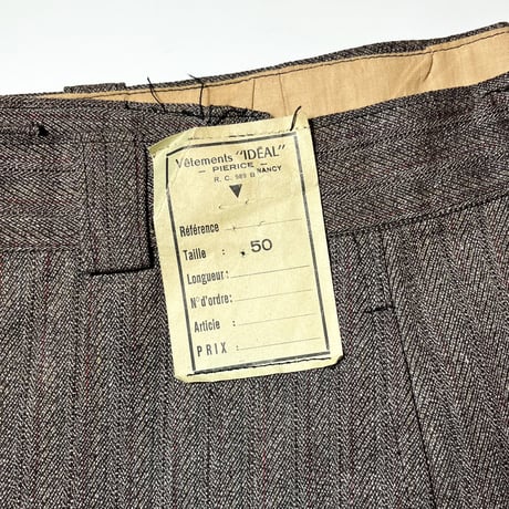 1950's IDEAL Herringbone Trousers Deadstock