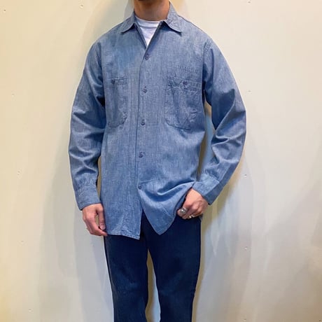 1960's US.NAVY Chambray L/S Shirt
