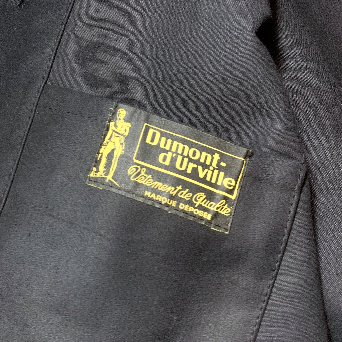 50s Dumont d'Urville ブラックモールスキンジャケット 1950's Dumont-d'urville Black Moleskin Jacket D