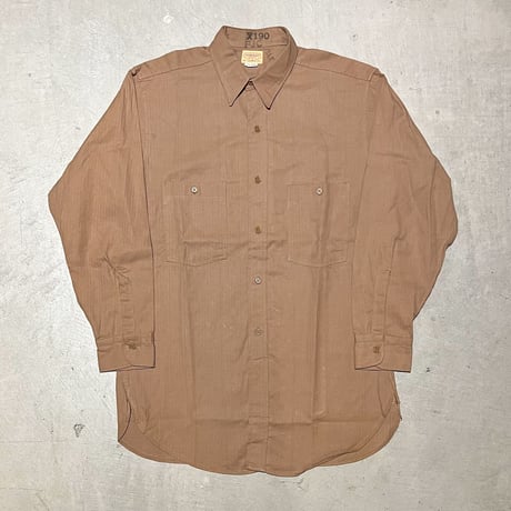 1950's HEADLIGHT Herringbone L/S Shirt Deadstock