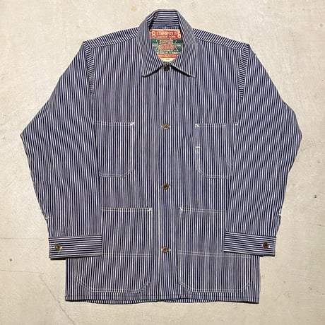 1940's STANDARD OVERALL MFG.CO. Random Hickory Coverall Deadstock