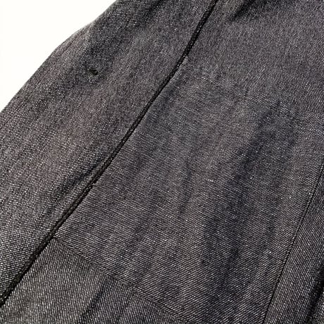 1950's French Unknown Black Chambray Atelier Coat