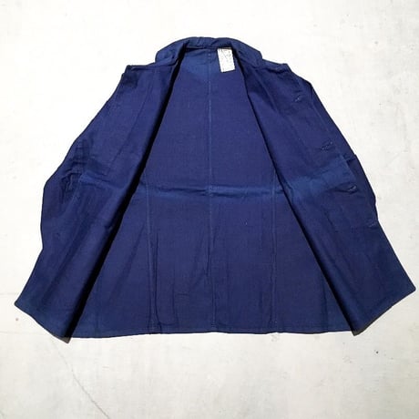 1930〜40's French Unknown Indigo Cotton Twill Jacket Deadstock
