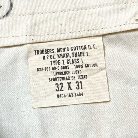 1960's US.ARMY Chino Trousers Deadstock