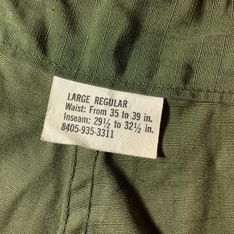 1960's US.ARMY Jungle Fatigue 4th Trousers Deadstock