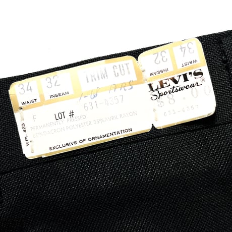 1960〜70's Levi's 631 STA-PREST Tapered Pants Deadstock
