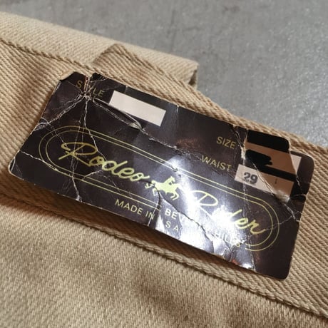 1970's RODEO RIDER Stretch Silm Tapered Pants Deadstock