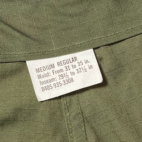 1960's US.ARMY Jungle Fatigue 4th Trousers Deadstock