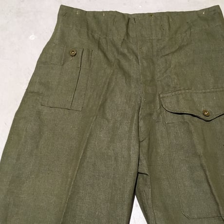 1950's British Army Green Denim Trousers Deadstock