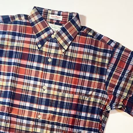 1960's BASKIN Indian Madras L/S Shirt Deadstock