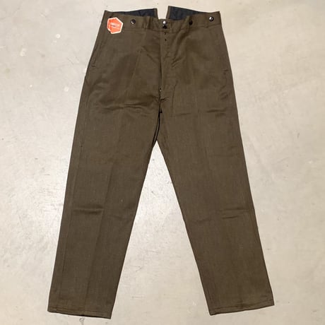 1940's〜 SAVO Brown Pique Trousers Deadstock