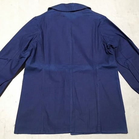 1930〜40's French Unknown Indigo Cotton Twill Jacket Deadstock