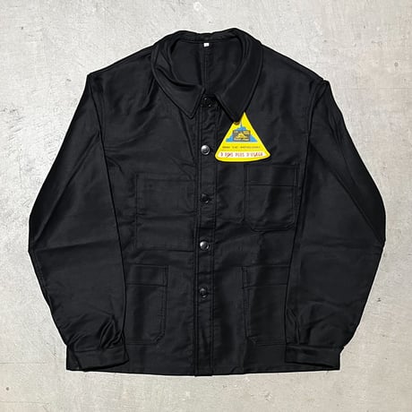 1940〜50's LE MONT ST MICHEL Black Moleskin Jacket Deadstock