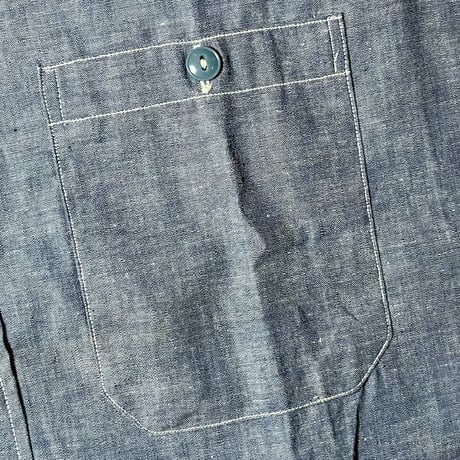 1950〜60's US.NAVY Chambray L/S Shirt Deadstock