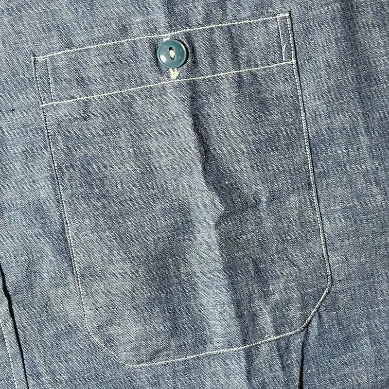 1950〜60's US.NAVY Chambray L/S Shirt Deadstock