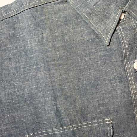 1970's OSHKOSH Chambray L/S Shirt Deadstock
