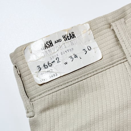 1960's Washington Manufacturing Co Pique Tapered Pants Deadstock