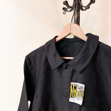 1950's MB FIDELIS Black Moleskin Jacket Deadstock