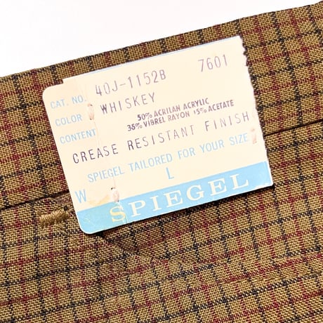 1960's〜 SPIEGEL Tapered Slacks Deadstock