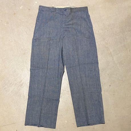 1940〜50's Unknown Pincheck Trousers Deadstock