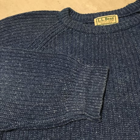 1980's L.L.Bean Indigo Cotton Sweater
