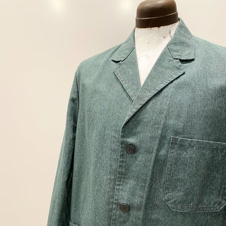 1950's NUNDA Green Chambray Work Jacket Deadstock