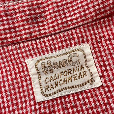 1960's H BAR C Western L/S Shirt Deadstock