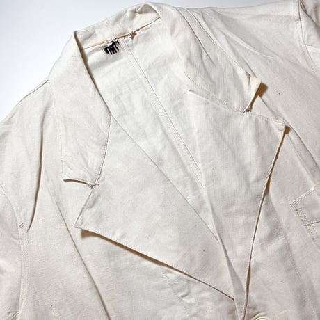1940's〜 French Military Hospital Linen Coat Deadstock