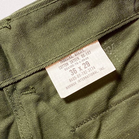 1970's US.ARMY Utility Trousers Deadstock