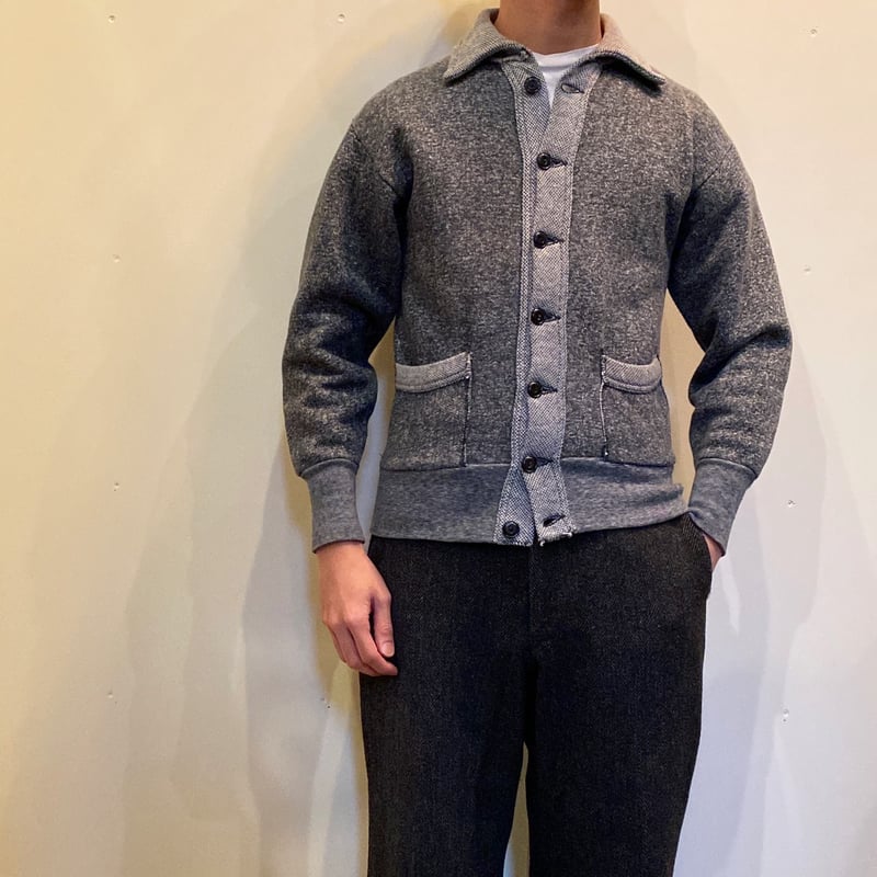1950's Unknown Salt&Pepper Sweat Cardigan | Unwave