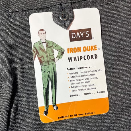 1950〜60's DAY'S Whipcord Trousers Deadstock