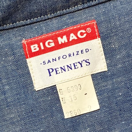 1950's〜 BIG MAC Chambray L/S Shirt Deadstock