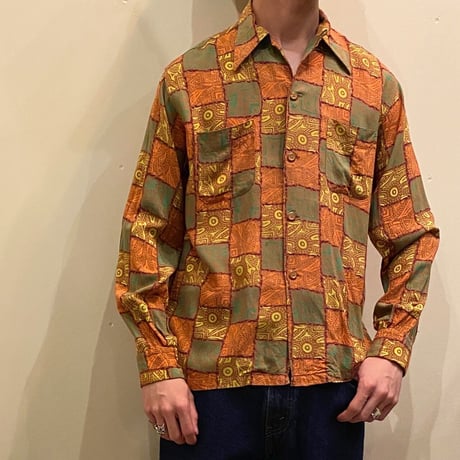 1950's Wingedfoot Rayon L/S Shirt