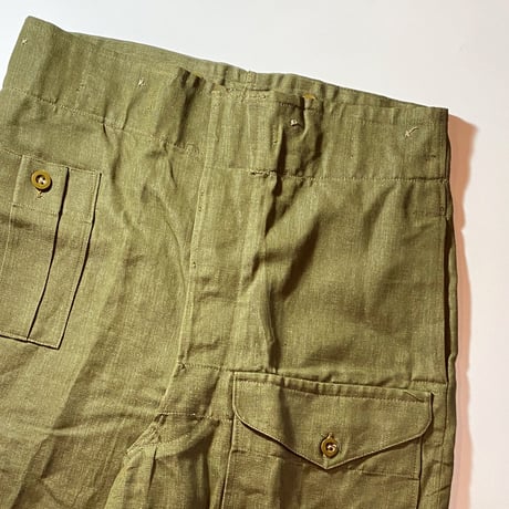 1950's British Army Green Denim Trousers Deadstock