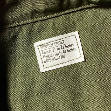 1970's US.ARMY Jungle Fatigue 4th Jacket Deadstock