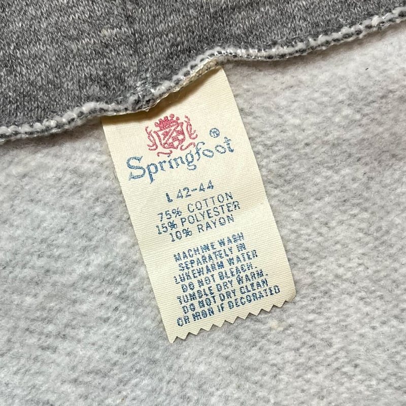 SpringFoot 60s 70s XL ビンテージ スウェット 1960〜70's Springfoot Sweat Zip Parka Deadstock