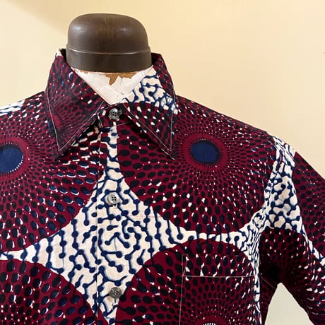 1960's WHITE NEW HAVEN Batik S/S Shirt