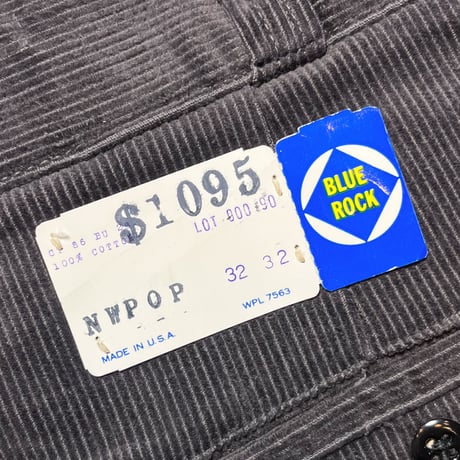 1960's BLUE ROCK Corduroy Trousers Deadstock