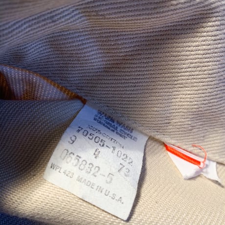 1970's Levi's 70505 Twill Jacket Deadstock