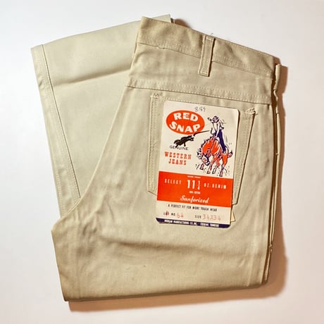 1960's RED SNAP Tapered Pants Deadstock