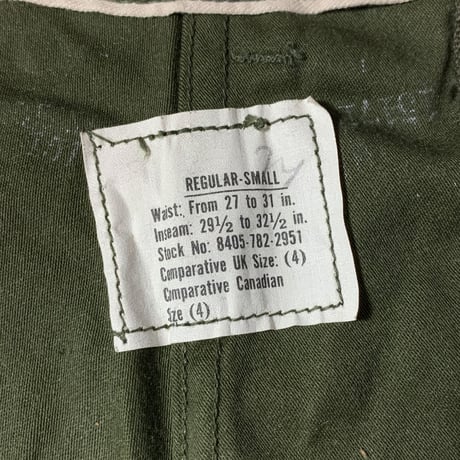 1960's US.ARMY M-65 Field Trousers Deadstock