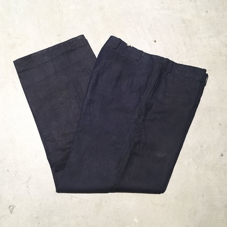 1950's Belgie Unknown Indigo Linen Trousers