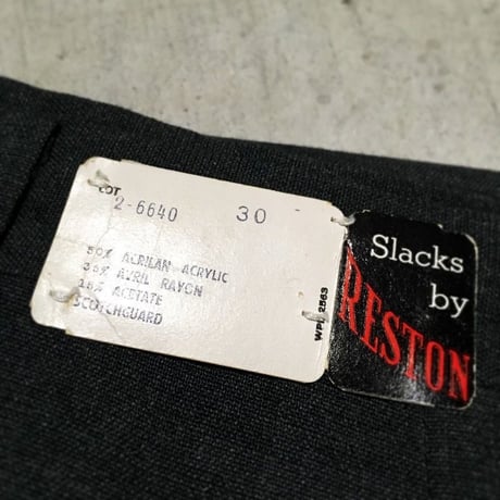 1960's RESTON Tapered Slacks Deadstock
