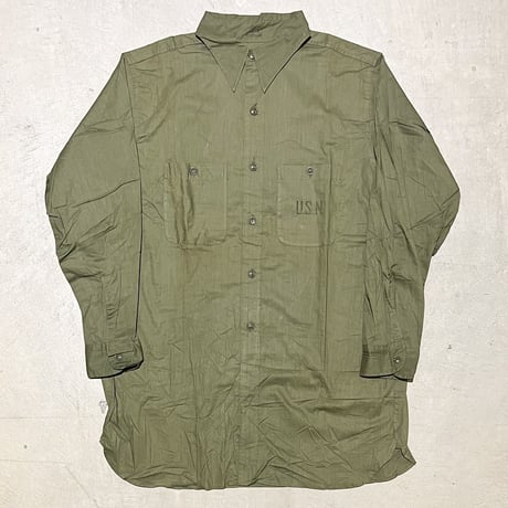 1940's US.NAVY N-3 Poplin L/S Shirt Deadstock
