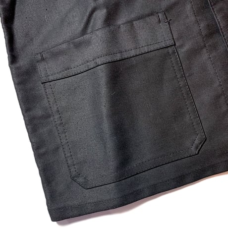 1950's Dumont-d'urville Black Moleskin Jacket Deadstock