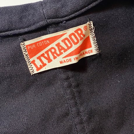 1960's LIVRADOR Black Moleskin Jacket Deadstock