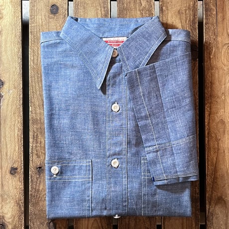 1940's〜 MONTGOMERY WARD Chambray S/S Shirt Deadstock
